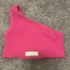 Chelsea B Pink One-Shoulder Top